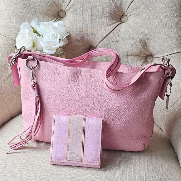Vintage Coach Madison Shoulder Bag Purse # 2188 & Wallet Set ( Light Pink ) - Picture 2 of 15